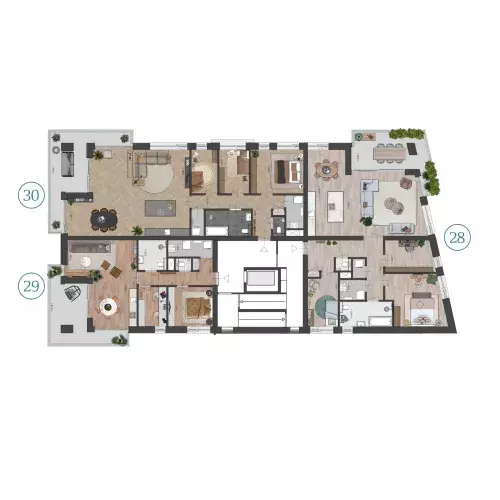 Eerste verdieping overzicht